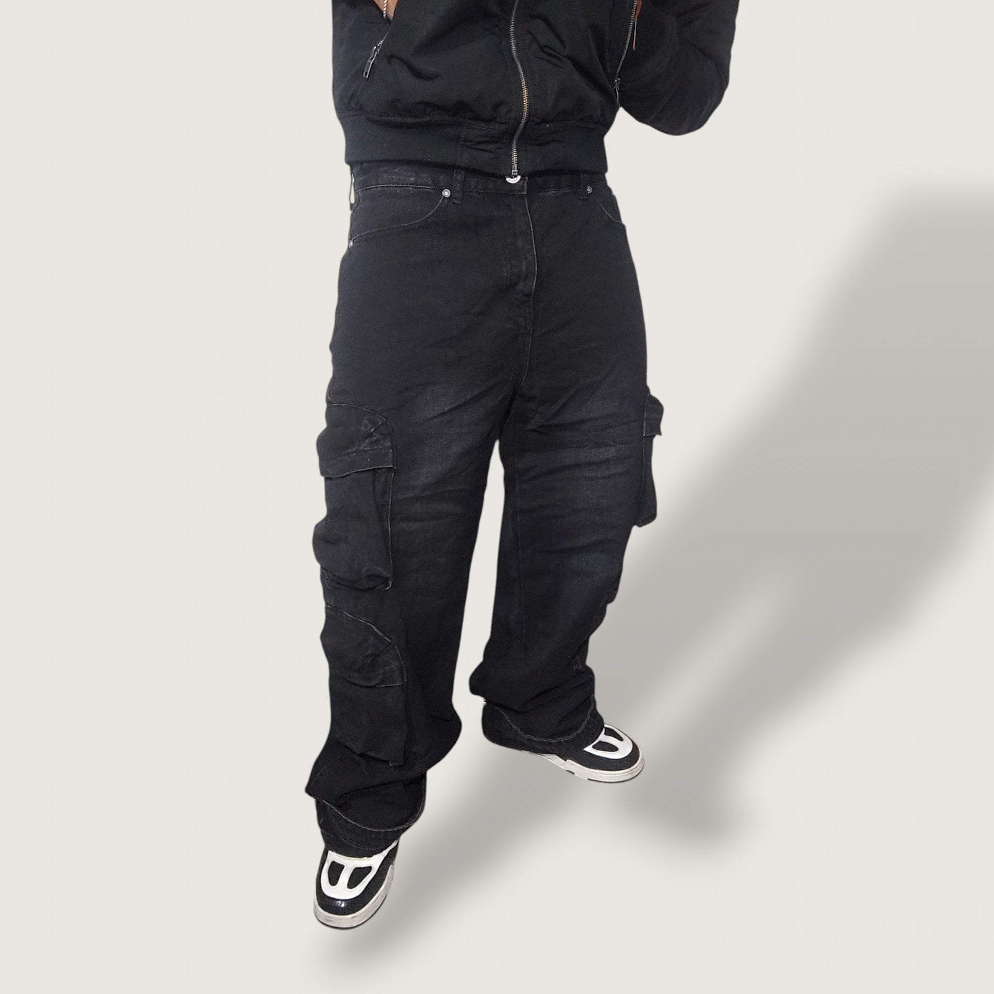 Jeans Multicargo Baggy Black