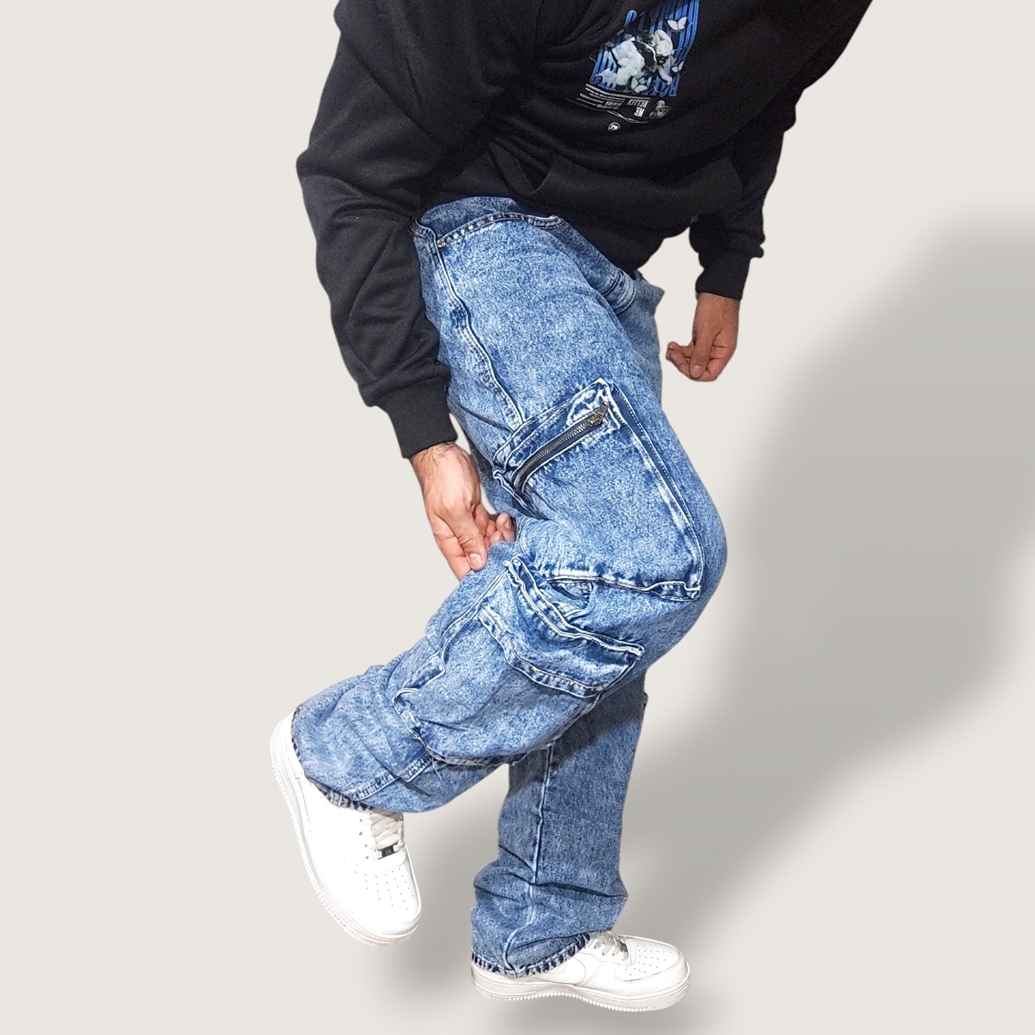 Jeans Rewind Doble Cargo