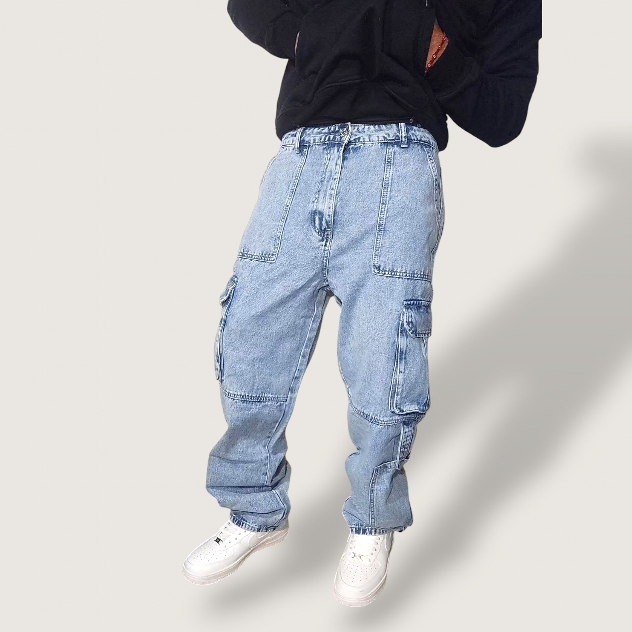 Jeans Cargos Vintage-Washed