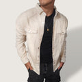 Chaqueta Mezclilla Beige