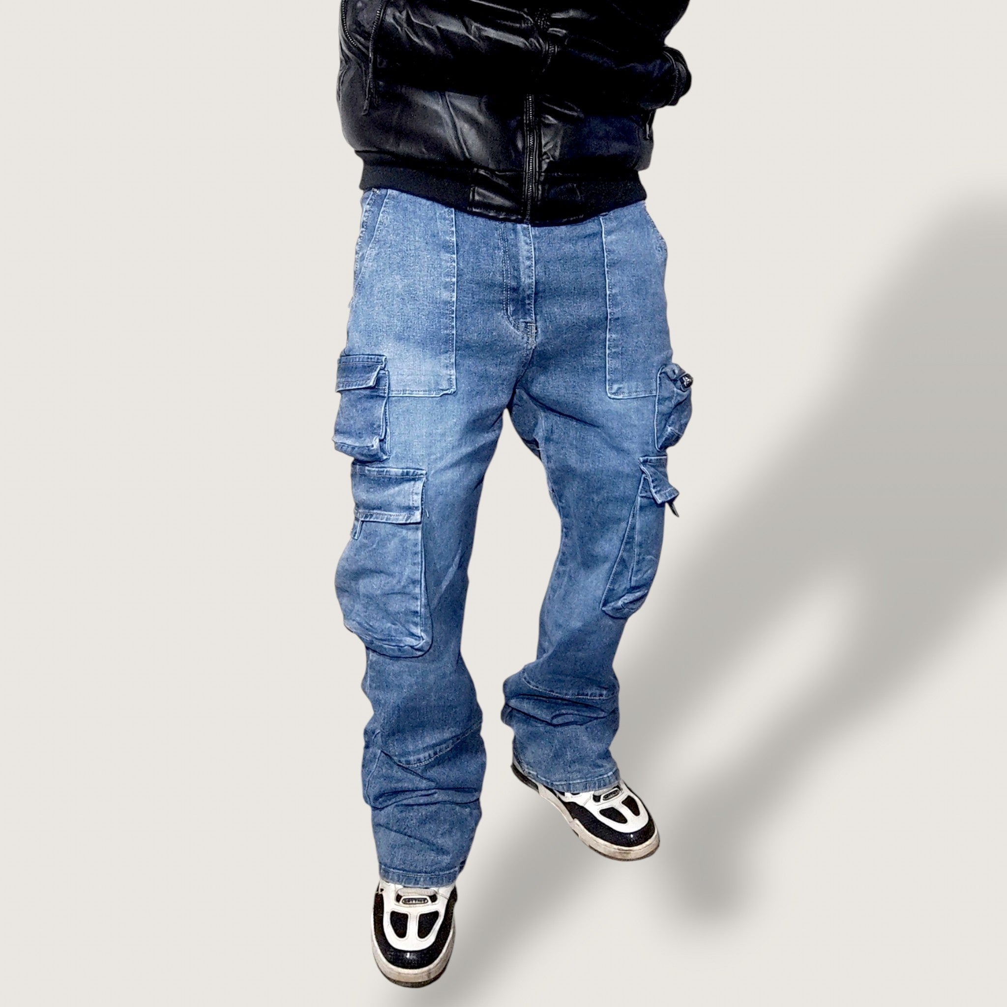 Jeans Flare Blue Cargo