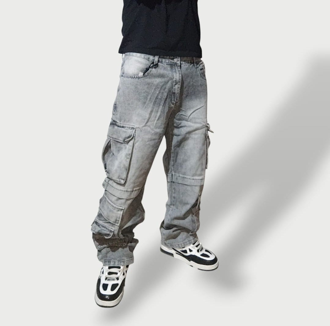 Jeans Multicargo Niebla