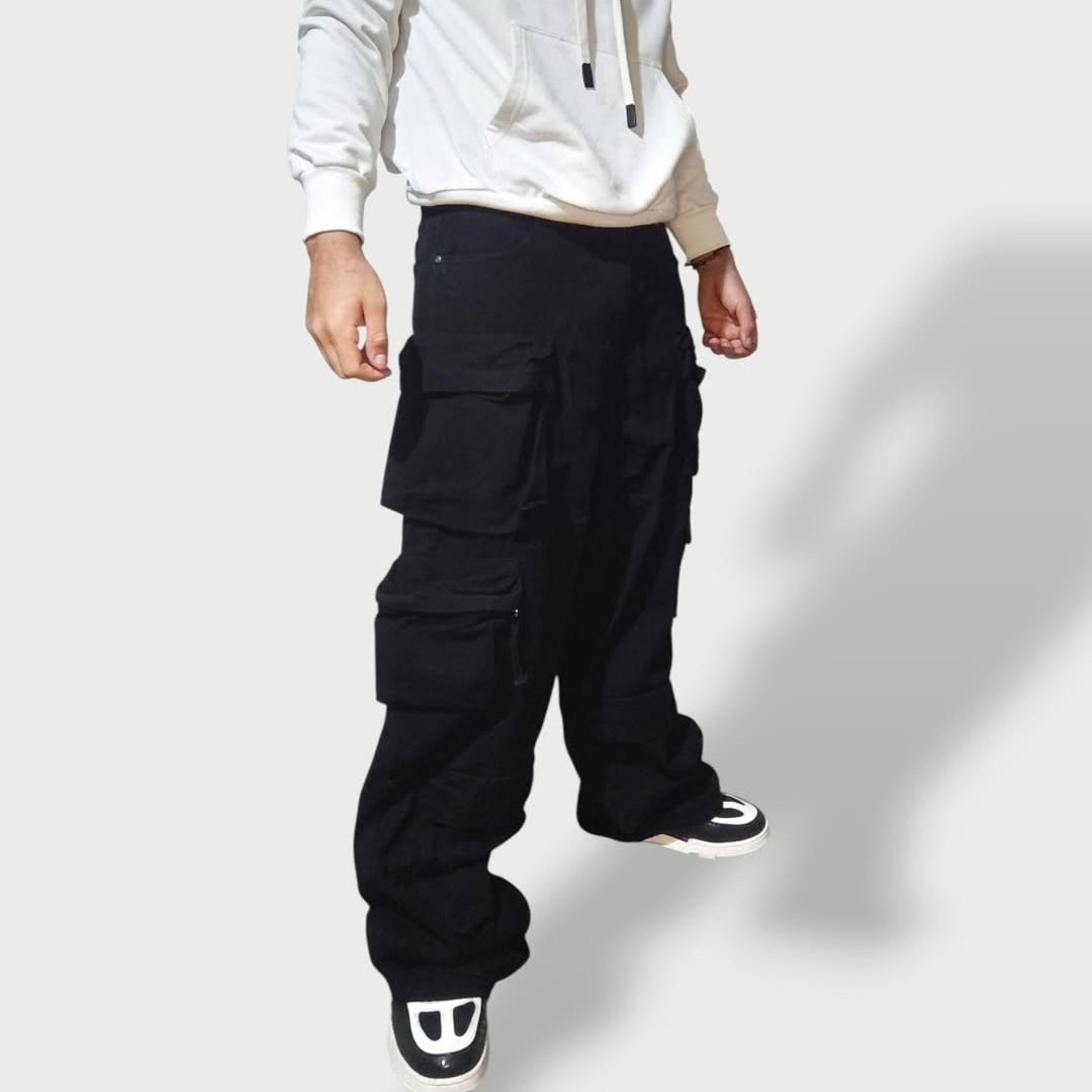 Jeans Multicargo Black