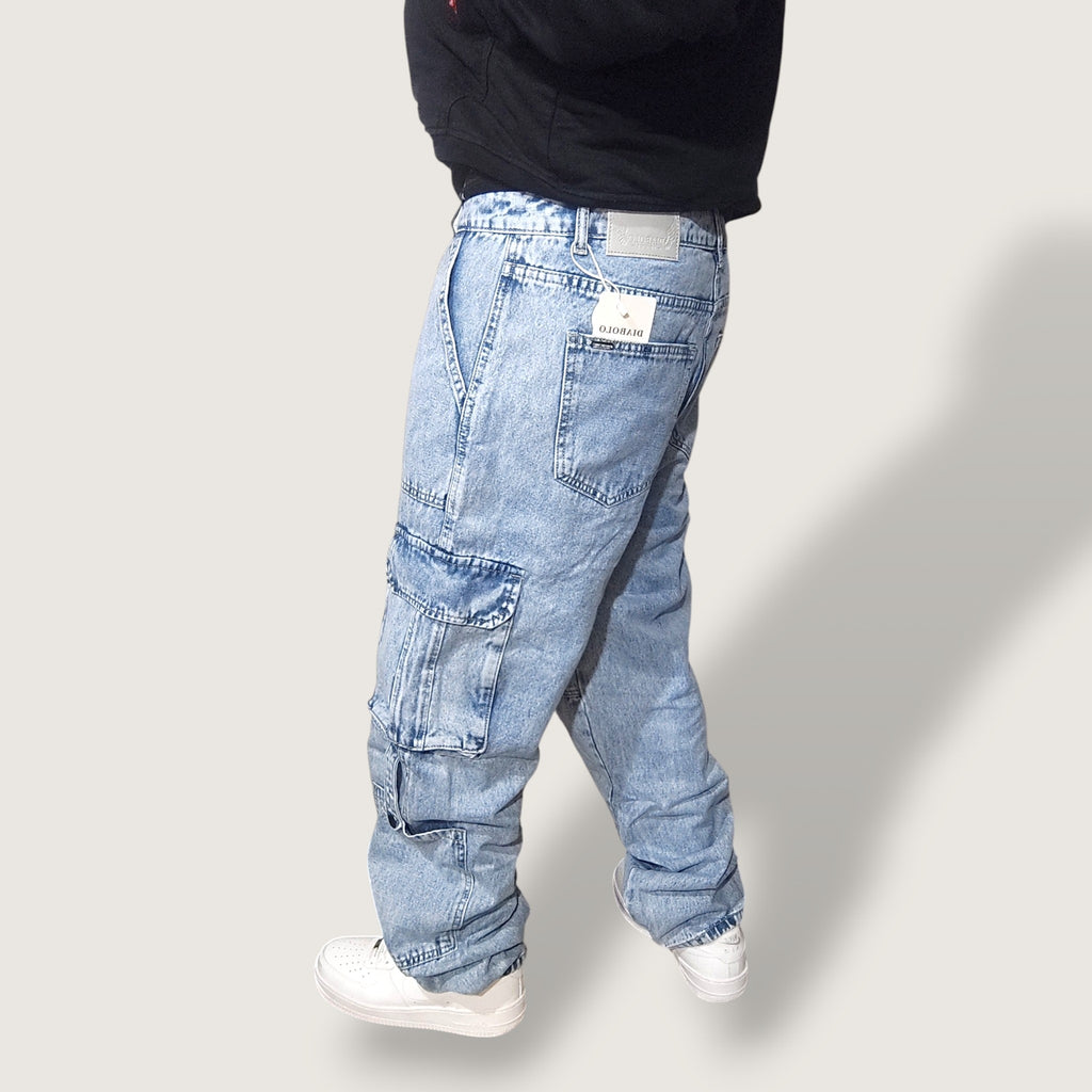 Jeans Cargos Vintage-Washed