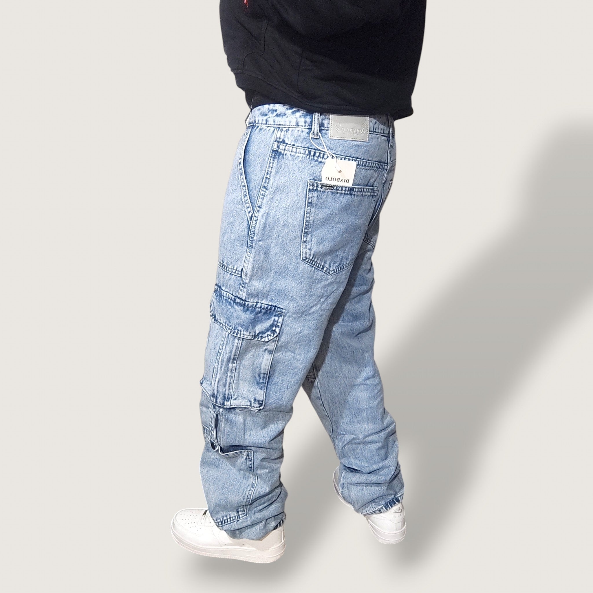 Jeans Cargos Vintage-Washed