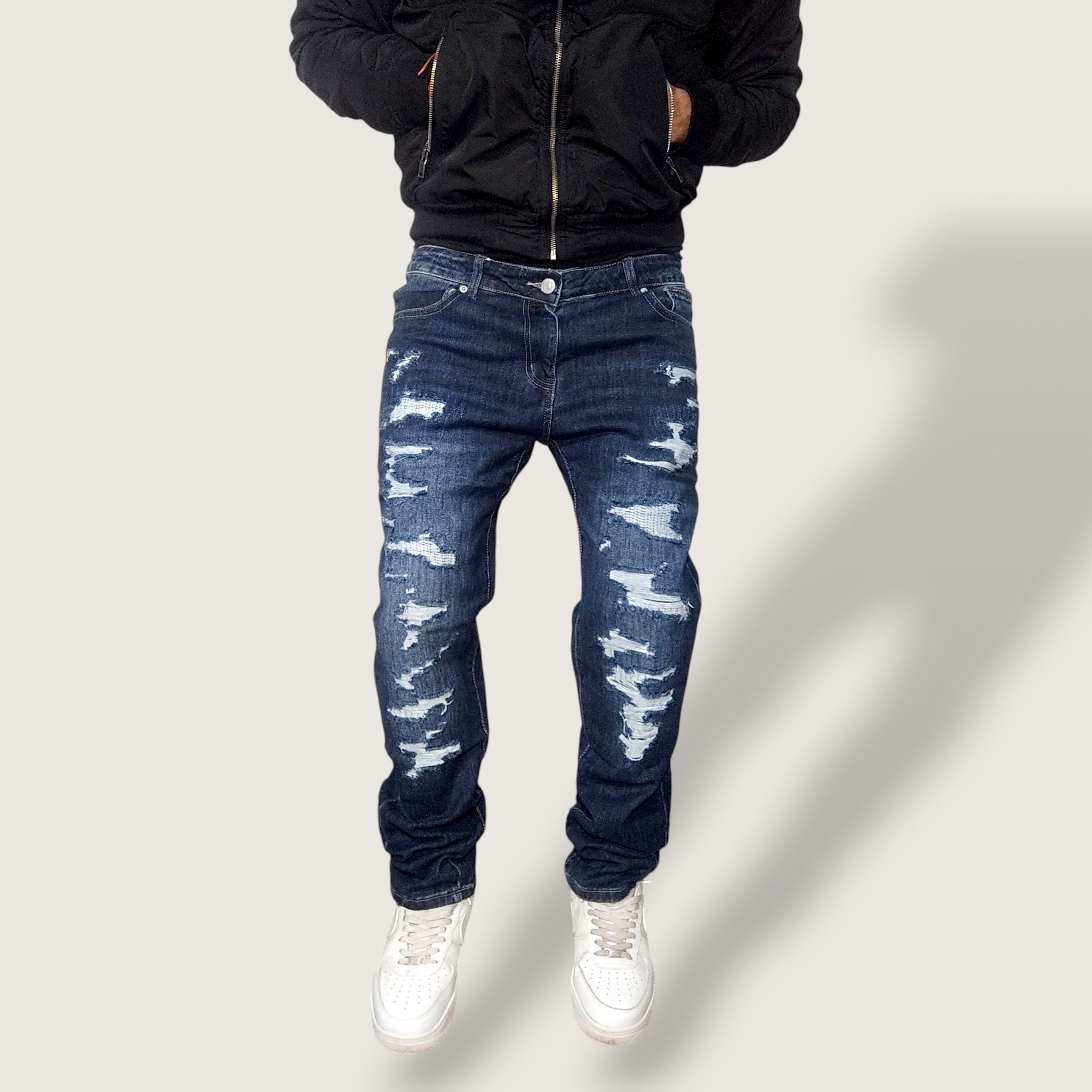 Jeans Distressed Cyan